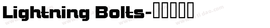 Lightning Bolts字体转换